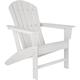 Garden chair in Adirondack design - sun lounger, garden lounger, wood sun lounger - white/white - white/white