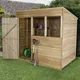 Forest Garden 7X5 Pent Pressure Treated Overlap Wooden Shed With Floor (Base Included)
