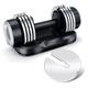 Weight Adjustable Dumbbells with Tray Anti-Slip Handle for Home Gym