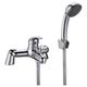 Entry Bath Shower Mixer Tap Pillar Mounted with Shower Kit and Wall Bracket - Chrome - Orbit