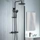 Aqualisa Showers - Aqualisa Deco Thermostatic Mixer Shower Round Bar Valve Black deco.rnd.sc.mb - Black