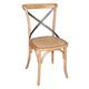 Bolero Natural Bentwood Chairs with Metal Cross Backrest (Pack of 2) Pack of 2