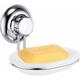 Rhafayre - Soap Basket - No Drilling Shower Soap Dish - Suction Cup Vacuum System - Stainless Steel Will Never Rust - Sponge Holder for Kitchen