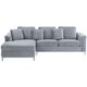Corner Sofa L-Shaped Right Hand Modern Upholstered Living Room Oslo - Grey