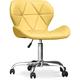 Office Chair with Wheels - Swivel Desk Chair - Upholstered in Leatherette - Wito Yellow Steel, pp, Vegan leather, Nylon - Yellow