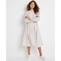 Stripe Cotton Poplin Tiered Smock Dress