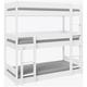 Kennedy White Wooden Triple Bunk Bed