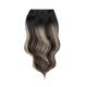 Cliphair 180-220g Premium Clip-In Hair Extensions. 100% Human Hair Extensions Shade Silver Shadow, 22" (220g)