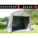Dancover - Storage tent Portable garage pro 2.4x2.4x2 m pe, with ground cover, Grey - Grey