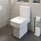 Bathroom Suite Gloss White 1700mm Straight Bath Toilet Basin Sink Vanity Unit - White