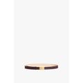 Victoria Beckham Thin Belt With Plaque Buckle In Burgundy L