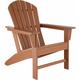 Tectake - Garden chair in Adirondack design - sun lounger, garden lounger, wood sun lounger - brown - brown