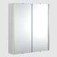 Paradox 60cm Bathroom Mirrored Cabinet In Gloss Grey Mist