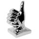 Wendy Modern Thumbs Up Sign Ceramic Sculpture In Silver