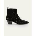 Western Ankle Boots Black Women Boden, Black and Gold, Scattered Spot