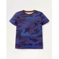 Embroidered Printed T-Shirt Navy Boys Boden