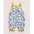 Woven Bow Dungarees Blue Baby Boden, Riviera Blue Bunny Field