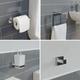 Bathroom Accessories Set Toilet Roll Holder Towel Ring Tumbler Robe Hook Chrome - Silver