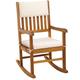 Casaria - Wooden rocking chair traditional rocking armchair tropical exotic acacia wood nursing chair nursery furniture