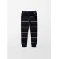 Striped Velour Kids Leggings