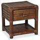 Bedside Table 45x45x40 cm Bamboo Dark Brown Vidaxl Brown