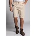 Plus Size Shorts, Man, beige, size: 7XL, linen/cotton, JP1880
