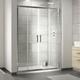 Nuie Pacific Double Sliding Shower Door 1700mm Wide - 6mm Glass