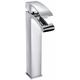 Aquariss - Bathroom Sink Basin Mixer Taps High Rise, Single Lever Handle Chrome Brass Countertop Washbasin Mixer Tap Modern Waterfall Tall