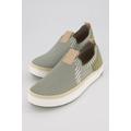 Plus Size Leather Recycled PET Mix SlipOns, Woman, grey, size: 5, other/leather, Ulla Popken