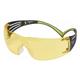 3M 400 Safety Glasses, Black/Green frame, Anti-Scratch / Anti-Fog, Amber Lens, S