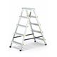 Drabest PRO SERIES LADDERS 2x5-Step Aluminum Double-Sided Household Ladder 150 KG –Aluminum Step Ladder – Ladders Multi Purpose – Folding Step Ladder – 46 x 110 x 16 cm