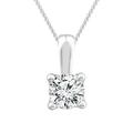 18ct White Gold 1ct Diamond Solitaire Adjustable Pendant