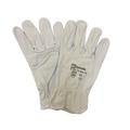 Liscombe Grey Leather Cut Resistant Work Gloves, Size 8, Medium, Leather Coating