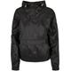 Allwetterjacke URBAN CLASSICS "Urban Classics Damen Ladies Transparent Light Pull Over Jacket" Gr. 4XL, schwarz (black) Damen Jacken Übergangsjacken