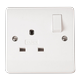 Click Scolmore Mode 13A 1 Gang Non Standard Plug Socket White - CMA935