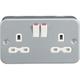 MLA Knightsbridge Metal Clad 13A 2 Gang DP Socket - MR9000