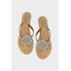 Chandi Disc Leather Sandals | White