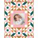 Modern Baby Quilt Plush Fleece Photo Blanket, 80x60", Gifts Pink
