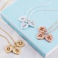 Personalised Initial Pierced Heart Necklace, Gold/Silver/Rose Gold