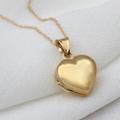 9ct Gold Love Heart Locket Necklace, Gold