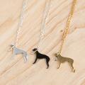 Whippet Necklace In Solid 925 Sterling Silver, Silver