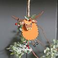 Christmas Highland Cow Coo Hanging Decoration