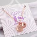 Birthday Diamante Initial Necklace, Gold/Silver/Rose Gold