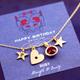 Design Your Own Birthstone Heart Necklace, Silver/Gold/Rose Gold
