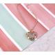 Rose Gold Plated Cut Out Crystal Heart Necklace, Gold