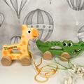 Personalised Animal Pull Along Wooden Toy