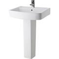 Balterley Optic 1 Tap Hole Basin and Full Pedestal - 600mm