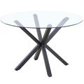 Ludlow Round Glass Dining Table - Charcoal