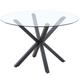 Ludlow Round Glass Dining Table - Charcoal
