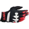 Alpinestars Halo Guanti Moto, nero-bianco-rosso, dimensione L